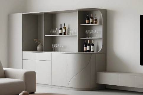 Tall Corner Bar Cabinet