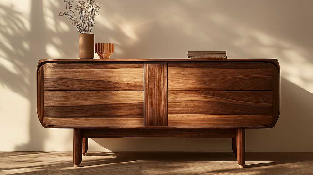 Wood sidebord cabinet