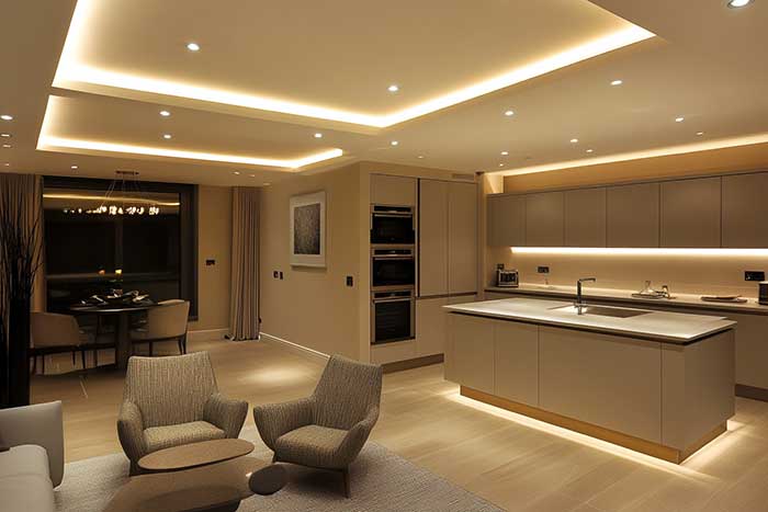 Ceiling lamp for serviced apartments