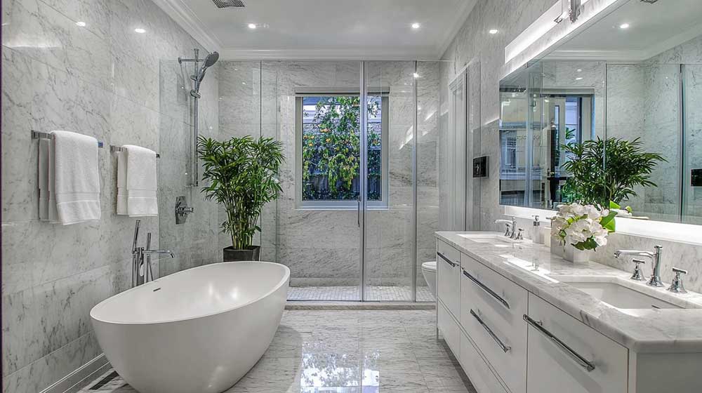 Bathroom calacatta marble