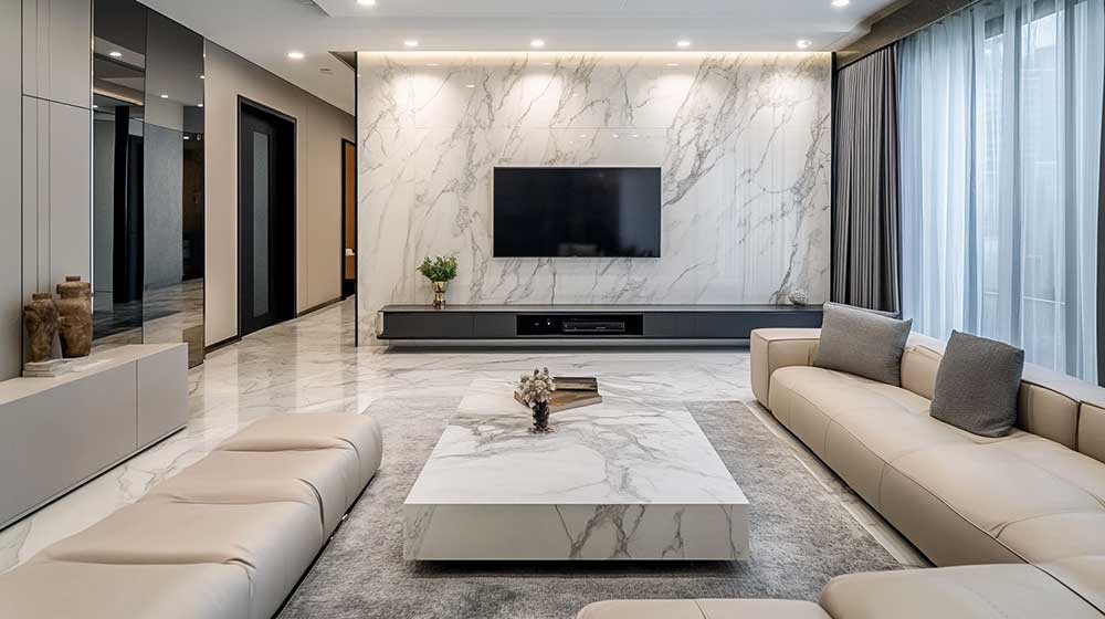 Calacatta marble for living room