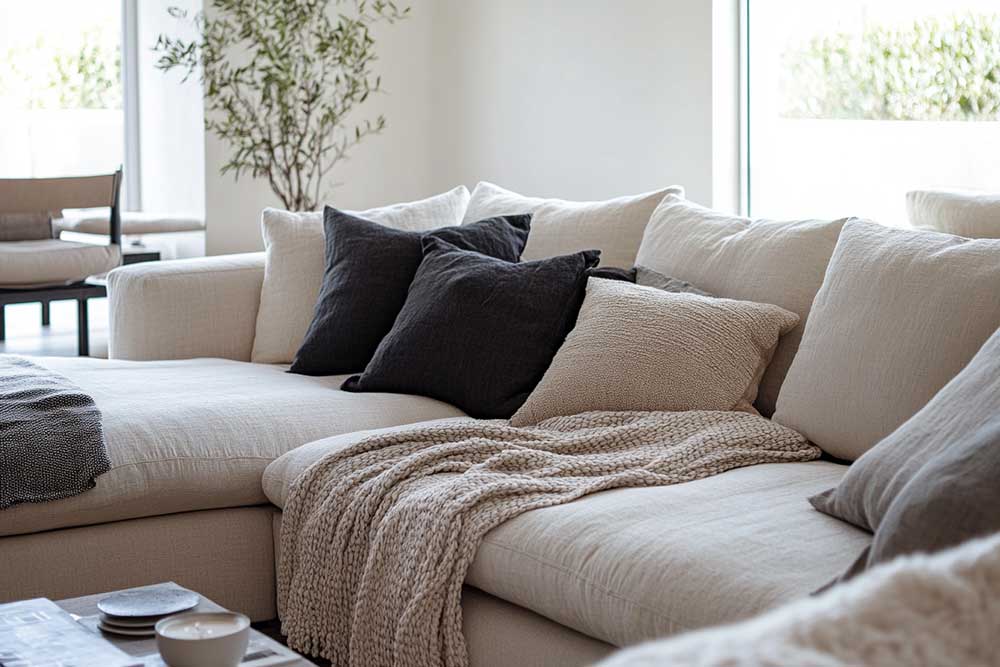 Fabric sofa for luxury home