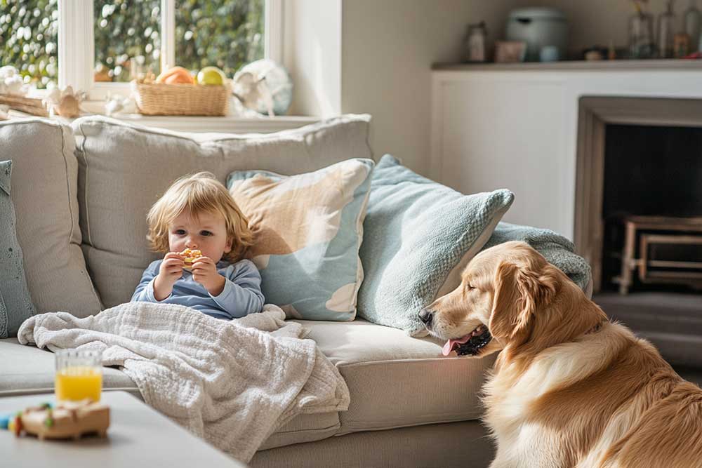 Family fabric sofa