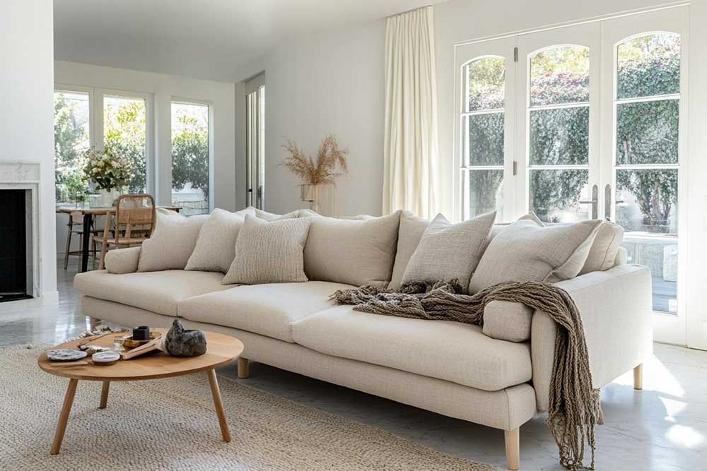 Scandinavian fabric sofa