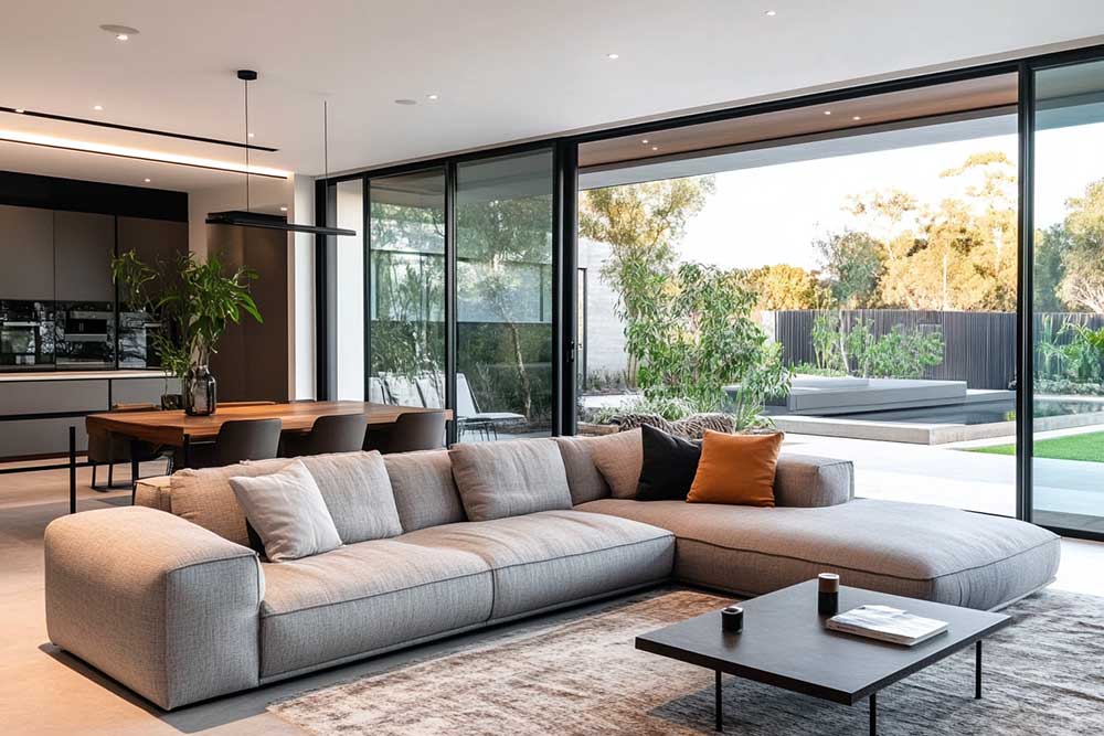 Villa polyester microfiber sofa