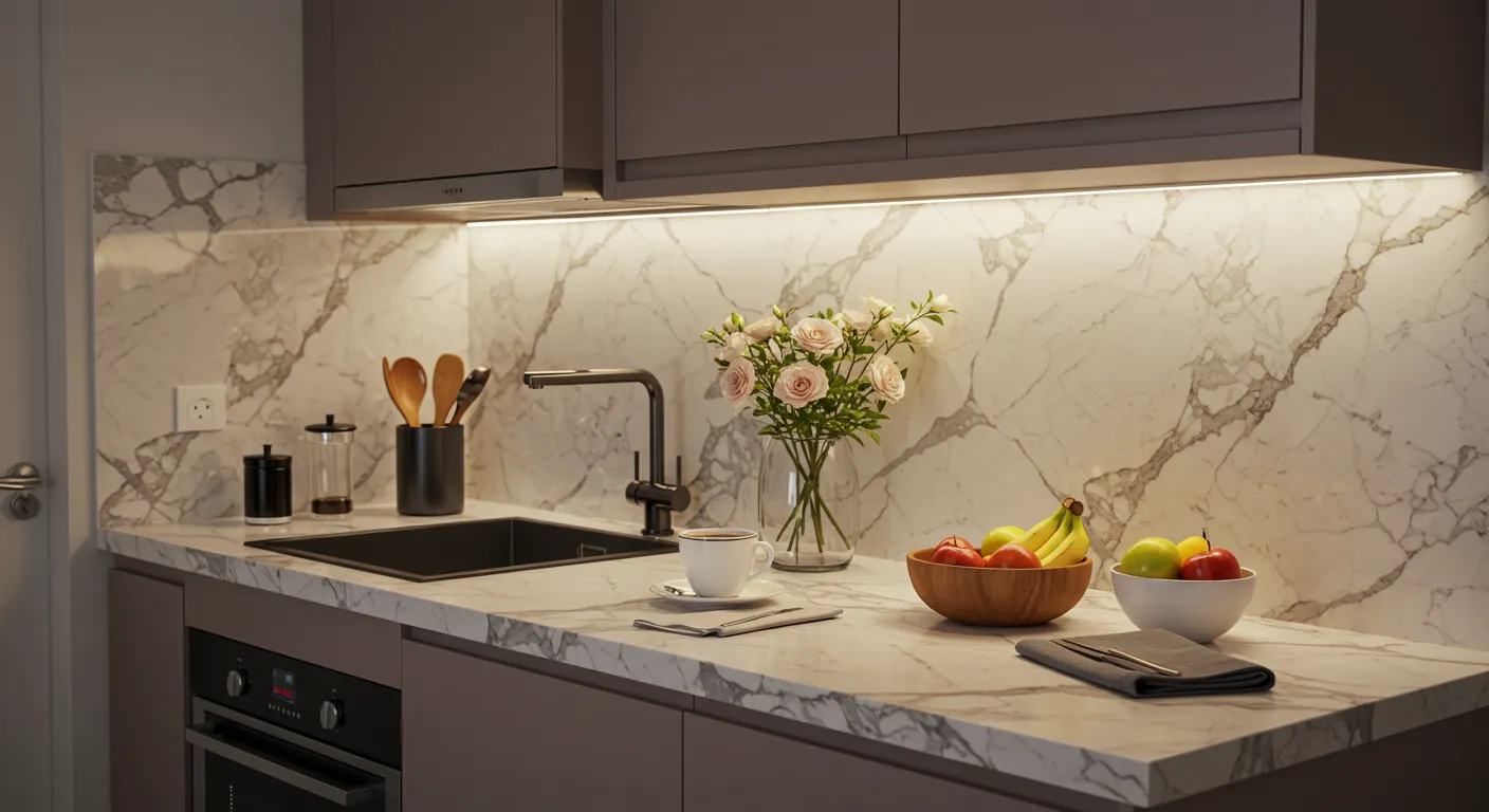 Kitchen layout showing practical work zones and clear circulation