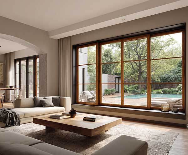 Aluminum clad wood sliding window