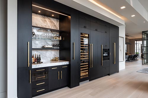 Black bar cabinet