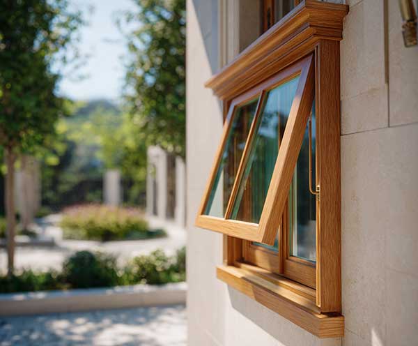 Wood awning window