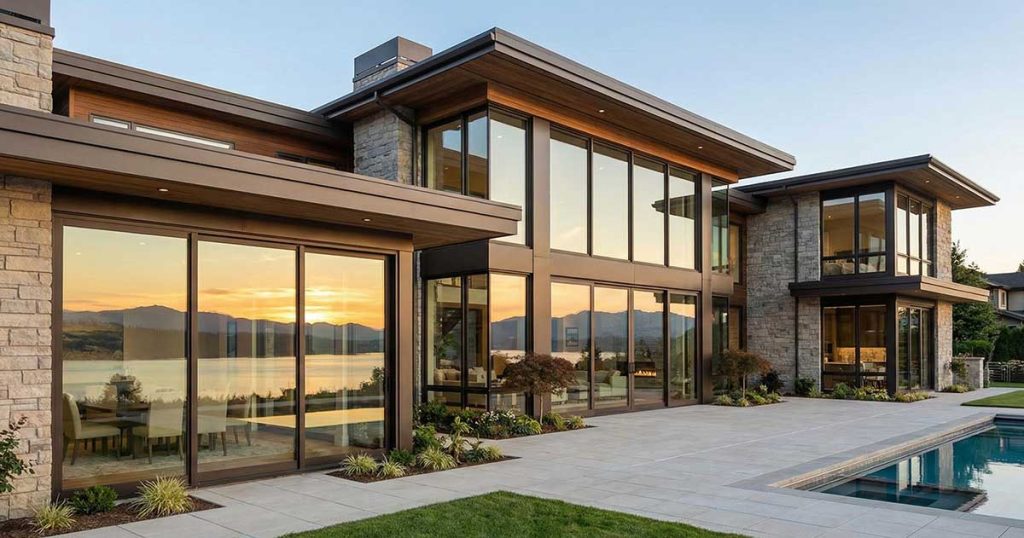 Luxury house aluminum windows system