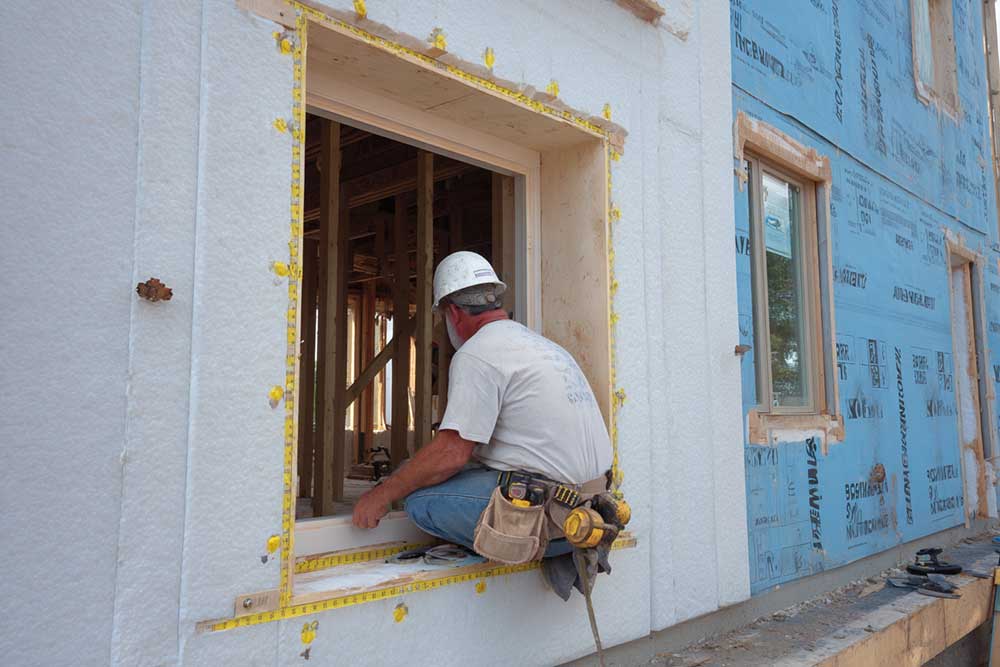 Nail fin and window flange installation detail