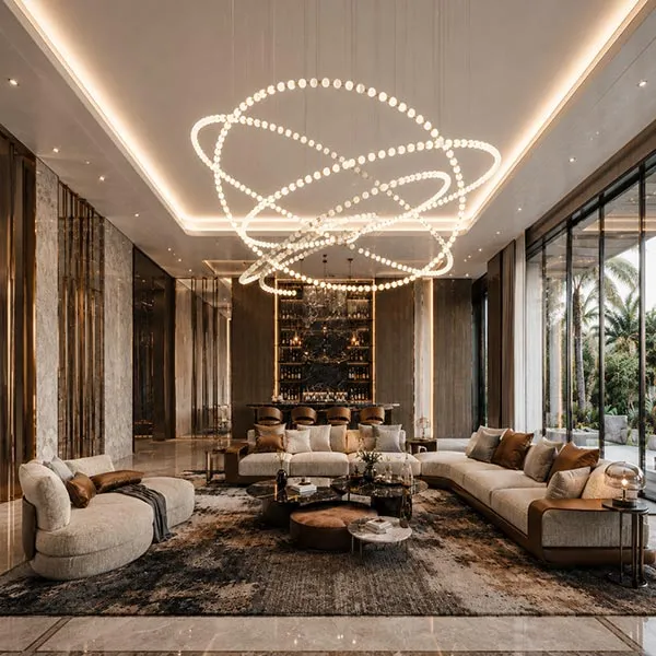 Mansion living room luxury deisgn
