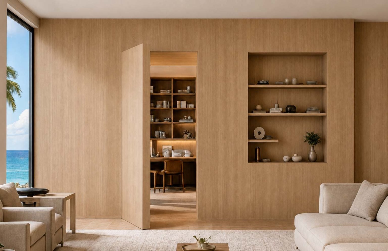 Open Integrated Door Wall Cabinetry System