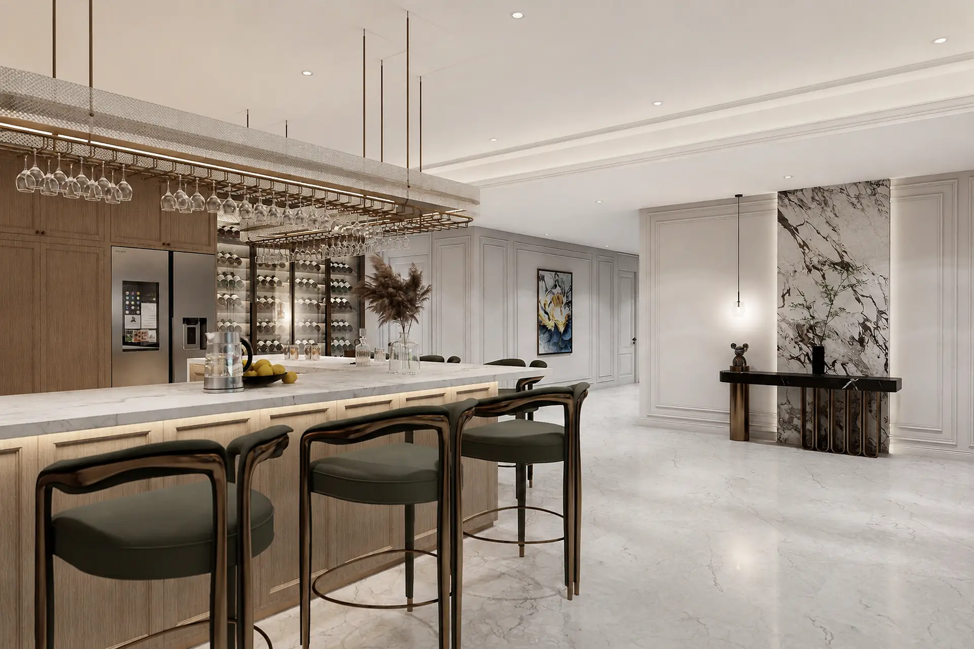 Basement bar-lounge