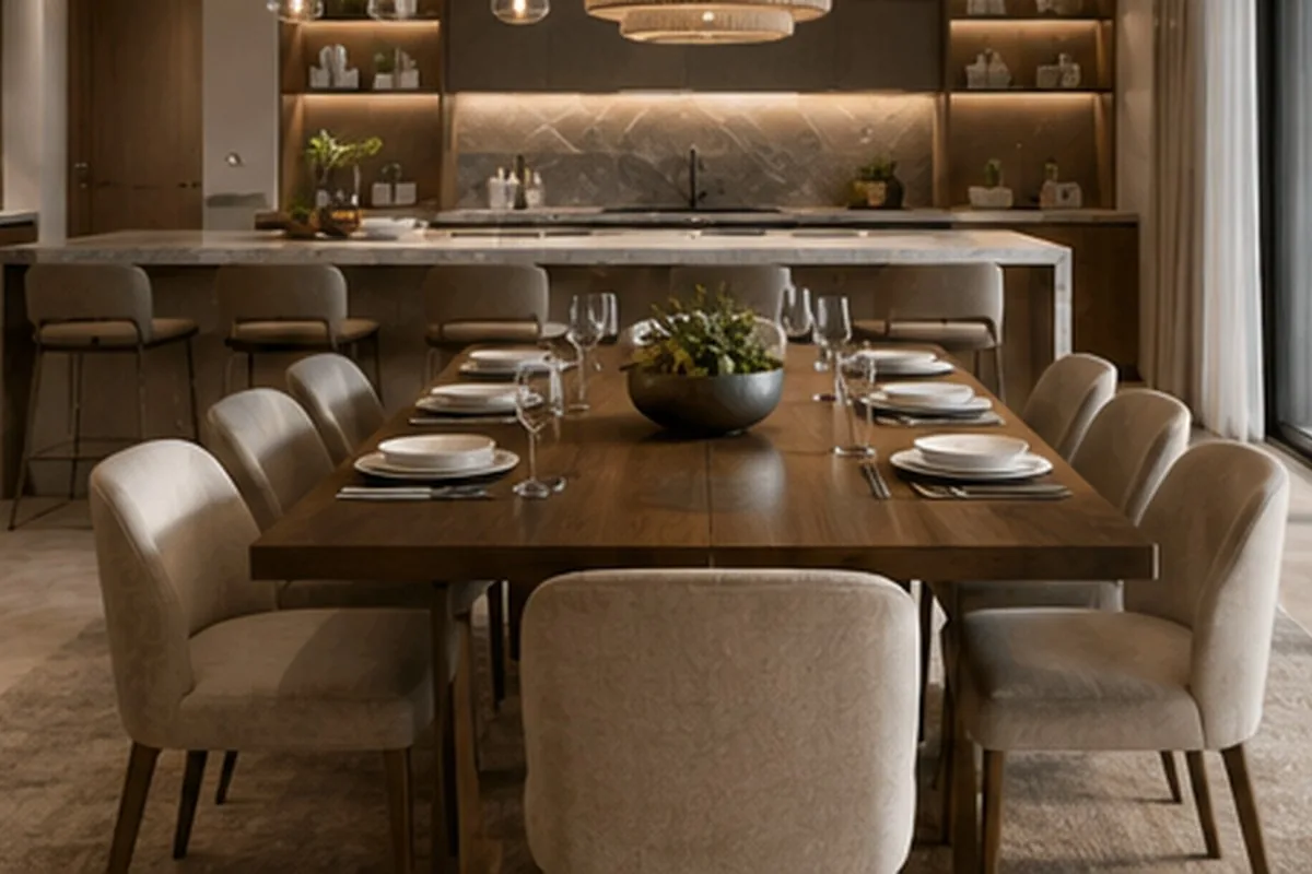 Clear circulation routes between connected zones in an open concept living room