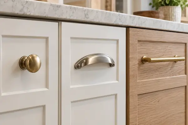 Kitchen cabinet knobs, pulls, and bar handles compared