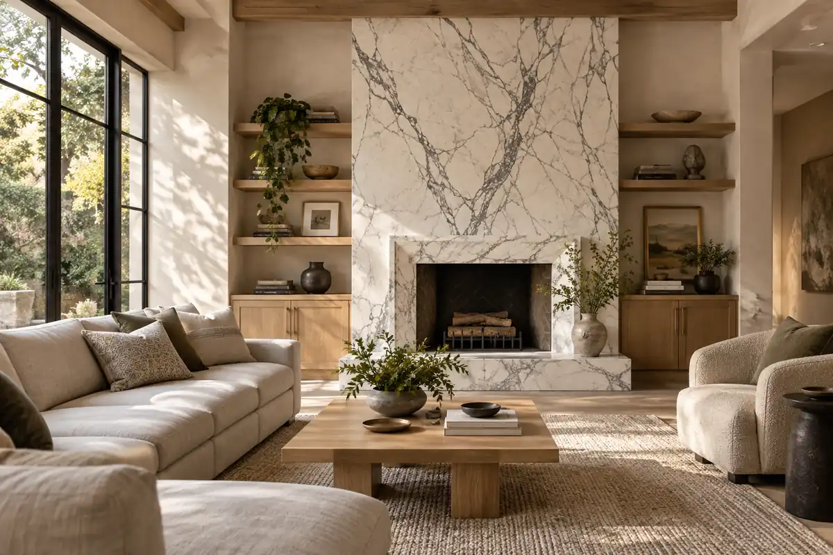 Accent Wall vs Full Room: When to Use Statement Materials (Marble, Wood Panel, Tile) Sparingly