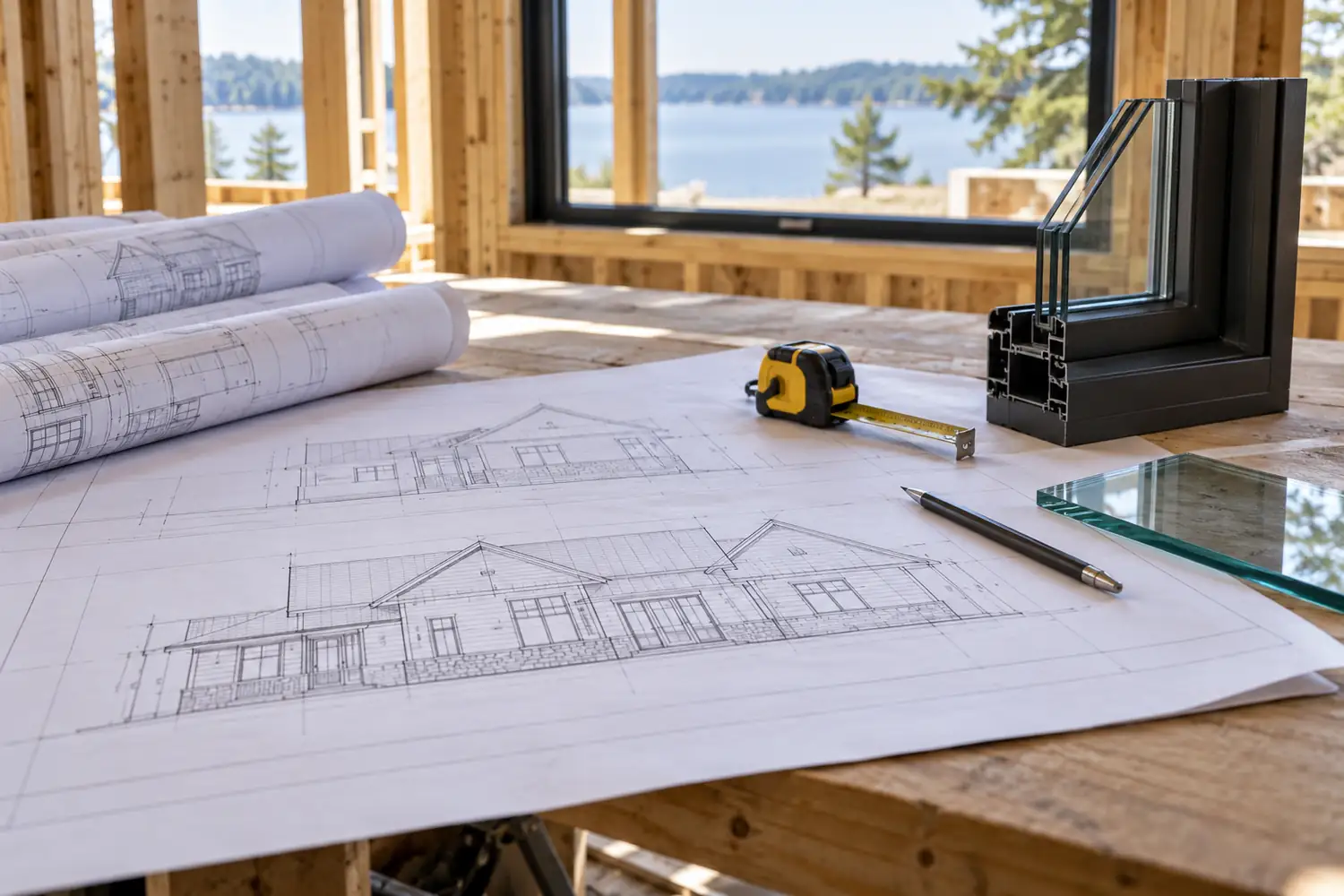 Residential drawings and window samples for order planning