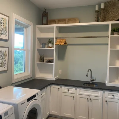hanging laundry room cabinets​